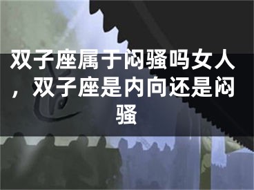 双子座属于闷骚吗女人，双子座是内向还是闷骚