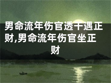 男命流年伤官透干遇正财,男命流年伤官坐正财