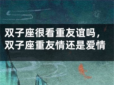 双子座很看重友谊吗，双子座重友情还是爱情