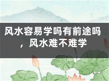 风水容易学吗有前途吗,风水难不难学