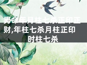 男命年月柱七杀正印正财,年柱七杀月柱正印时柱七杀