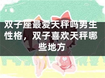 双子座最爱天秤吗男生性格，双子喜欢天秤哪些地方