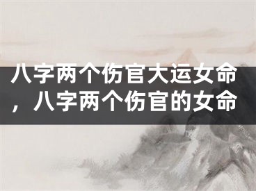 八字两个伤官大运女命，八字两个伤官的女命