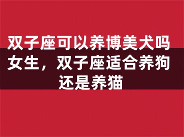 双子座可以养博美犬吗女生，双子座适合养狗还是养猫
