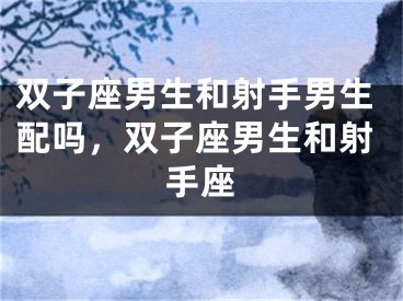 双子座男生和射手男生配吗，双子座男生和射手座