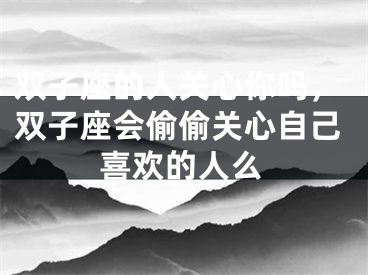 双子座的人关心你吗，双子座会偷偷关心自己喜欢的人么