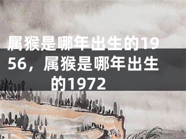 属猴是哪年出生的1956，属猴是哪年出生的1972