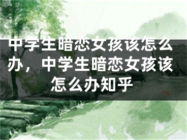 中学生暗恋女孩该怎么办，中学生暗恋女孩该怎么办知乎