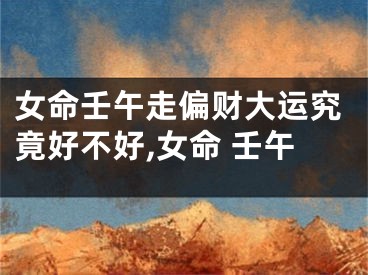 女命壬午走偏财大运究竟好不好,女命 壬午