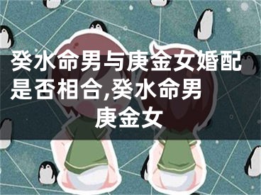 癸水命男与庚金女婚配是否相合,癸水命男 庚金女