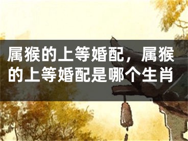 属猴的上等婚配，属猴的上等婚配是哪个生肖