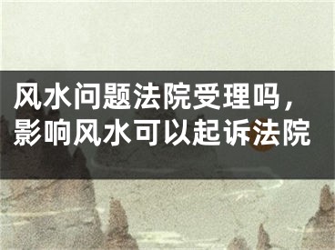 风水问题法院受理吗，影响风水可以起诉法院