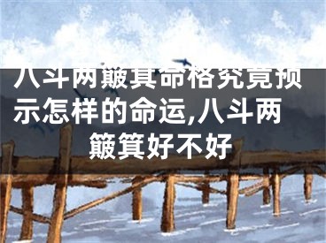 八斗两簸萁命格究竟预示怎样的命运,八斗两簸箕好不好