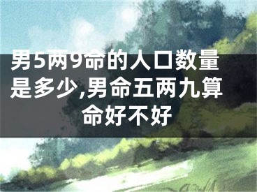 男5两9命的人口数量是多少,男命五两九算命好不好