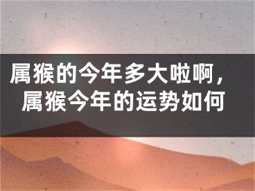 属猴的今年多大啦啊，属猴今年的运势如何