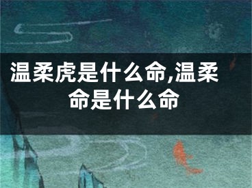 温柔虎是什么命,温柔命是什么命