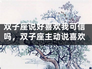 双子座说好喜欢我可信吗，双子座主动说喜欢