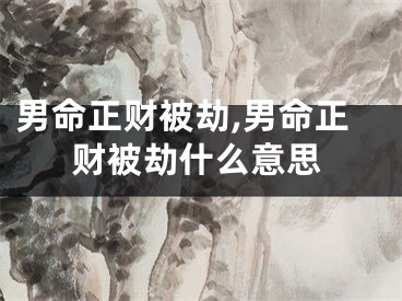 男命正财被劫,男命正财被劫什么意思