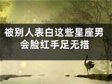被别人表白这些星座男会脸红手足无措