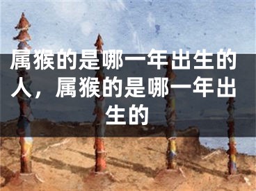 属猴的是哪一年出生的人，属猴的是哪一年出生的