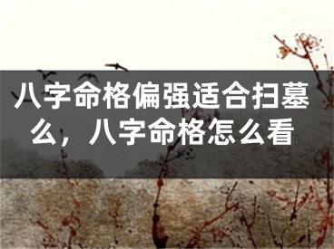 八字命格偏强适合扫墓么，八字命格怎么看