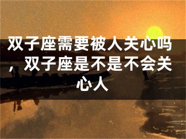 双子座需要被人关心吗，双子座是不是不会关心人