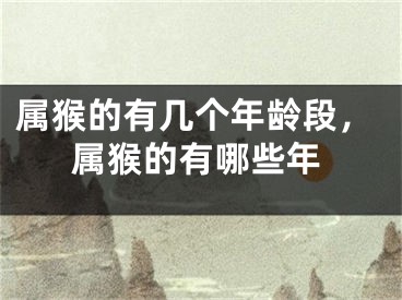 属猴的有几个年龄段，属猴的有哪些年