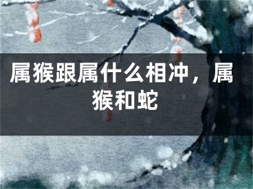 属猴跟属什么相冲，属猴和蛇