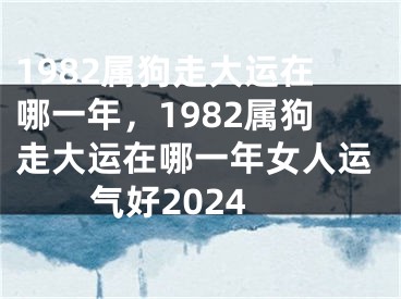 1982属狗走大运在哪一年，1982属狗走大运在哪一年女人运气好2024