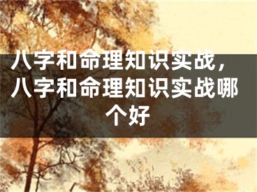 八字和命理知识实战，八字和命理知识实战哪个好