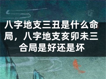 八字地支三丑是什么命局，八字地支亥卯未三合局是好还是坏