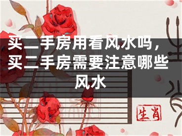 买二手房用看风水吗,买二手房需要注意哪些风水