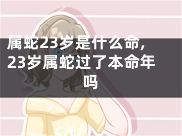 属蛇23岁是什么命,23岁属蛇过了本命年吗