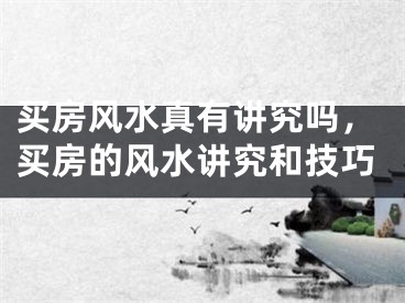 买房风水真有讲究吗，买房的风水讲究和技巧