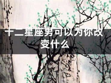 十二星座男可以为你改变什么
