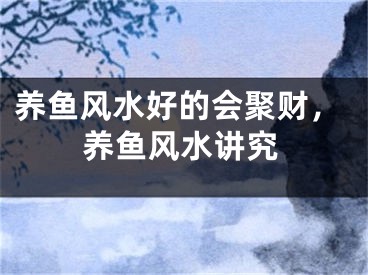 养鱼风水好的会聚财，养鱼风水讲究