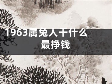 1963属兔人干什么最挣钱