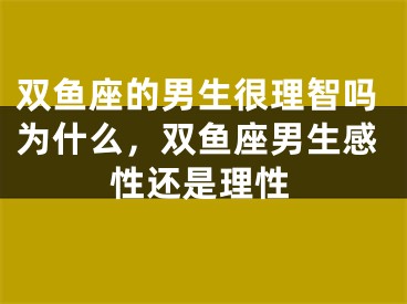 双鱼座的男生很理智吗为什么，双鱼座男生感性还是理性