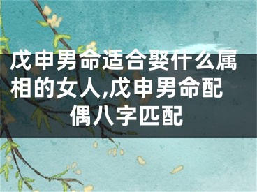 戊申男命适合娶什么属相的女人,戊申男命配偶八字匹配