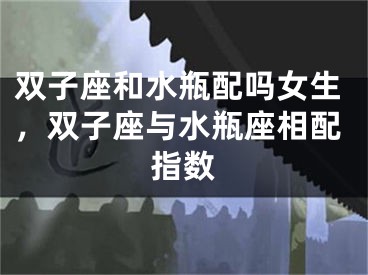 双子座和水瓶配吗女生,双子座与水瓶座相配指数