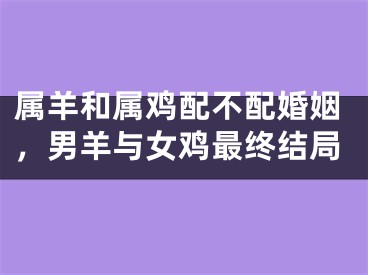 属羊和属鸡配不配婚姻，男羊与女鸡最终结局