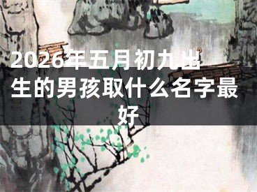 2026年五月初九出生的男孩取什么名字最好