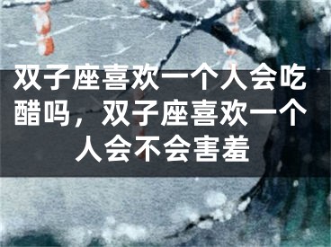 双子座喜欢一个人会吃醋吗，双子座喜欢一个人会不会害羞