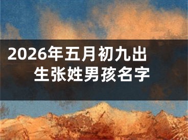 2026年五月初九出生张姓男孩名字