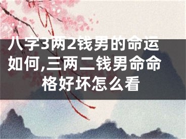 八字3两2钱男的命运如何,三两二钱男命命格好坏怎么看