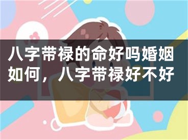 八字带禄的命好吗婚姻如何，八字带禄好不好