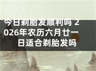今日剃胎发顺利吗 2026年农历六月廿一日适合剃胎发吗