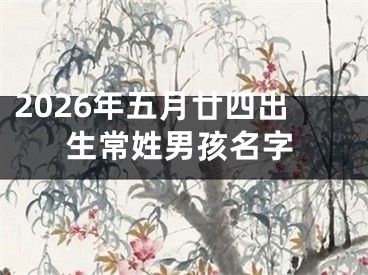 2026年五月廿四出生常姓男孩名字
