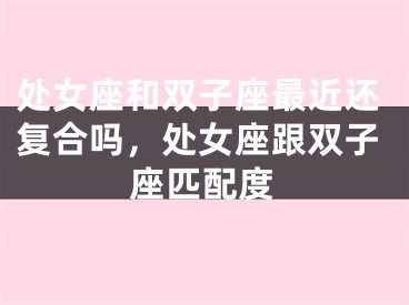 处女座和双子座最近还复合吗,处女座跟双子座匹配度