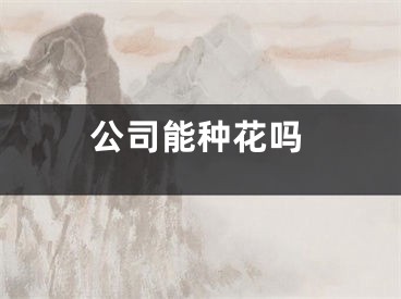 公司能种花吗
